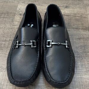 Cole Haan Black Leather Slip-On Loafers